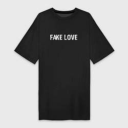 Футболка женская-платье FAKE LOVE, цвет: черный