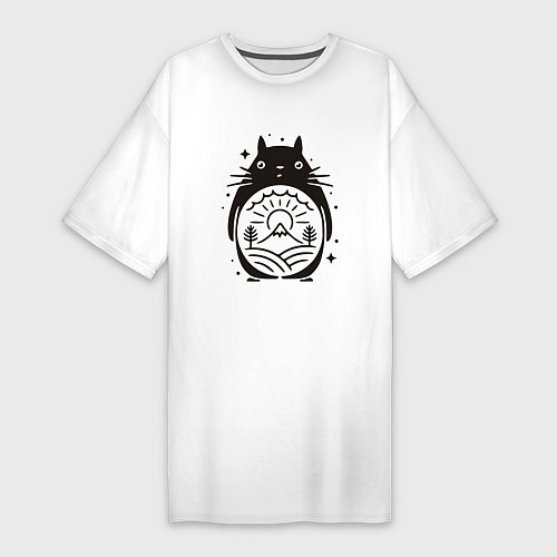 Женская футболка-платье Narute Totoro / Белый – фото 1