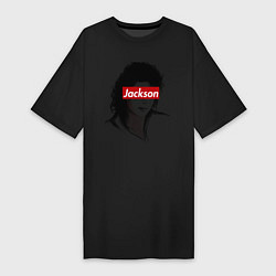 Футболка женская-платье Michael Jackson Supreme, цвет: черный