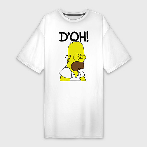 Женская футболка-платье Doh! / Белый – фото 1
