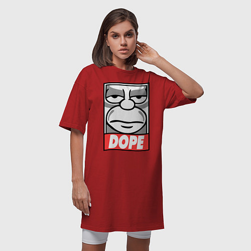 Женская футболка-платье Homer dope / Красный – фото 3