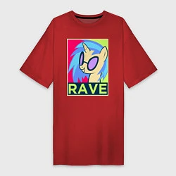Женская футболка-платье DJ Pon-3 RAVE