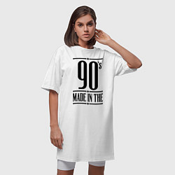 Футболка женская-платье Made in the 90s, цвет: белый — фото 2