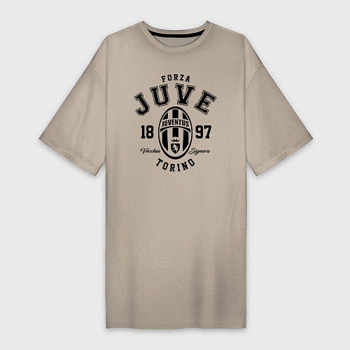 Женская футболка-платье Forza Juve 1897: Torino / Миндальный – фото 1