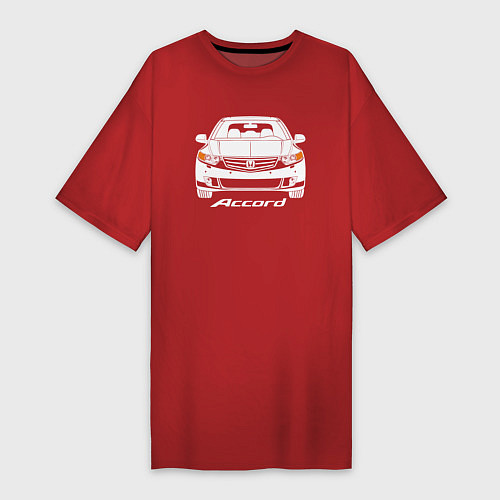 Женская футболка-платье Honda Accord 8 / Красный – фото 1