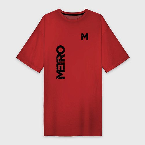 Женская футболка-платье METRO M / Красный – фото 1