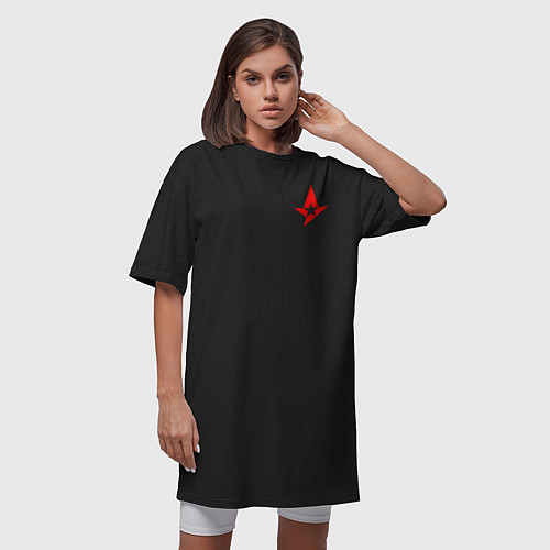 Женская футболка-платье ASTRALIS НА СПИНЕ / Черный – фото 3
