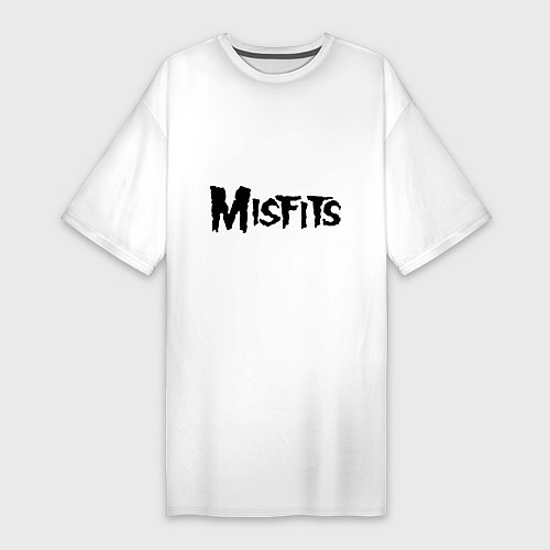 Женская футболка-платье Misfits logo / Белый – фото 1