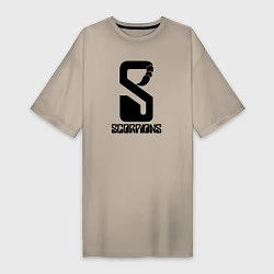 Женская футболка-платье Scorpions logo