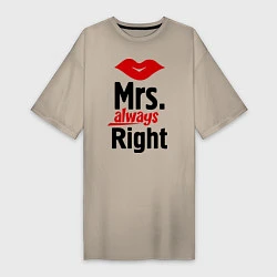 Женская футболка-платье Mrs. always right