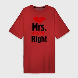 Женская футболка-платье Mrs. always right