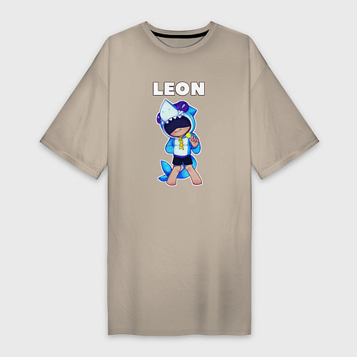 Женская футболка-платье Brawl Stars LEON / Миндальный – фото 1