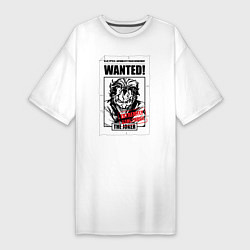 Футболка женская-платье Wanted Joker, цвет: белый