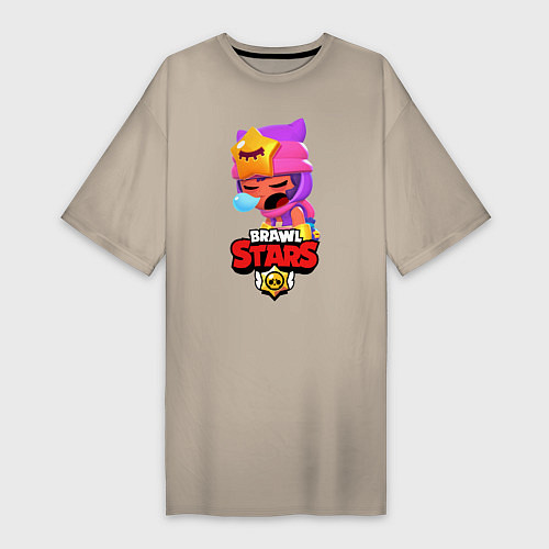 Женская футболка-платье BRAWL STARS - SANDY / Миндальный – фото 1