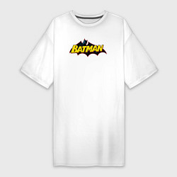 Футболка женская-платье Batman Logo, цвет: белый