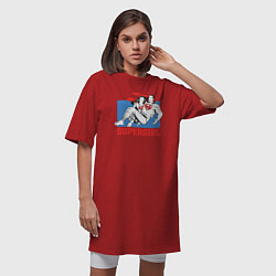 Футболка женская-платье Superman & Supergirl, цвет: красный — фото 2