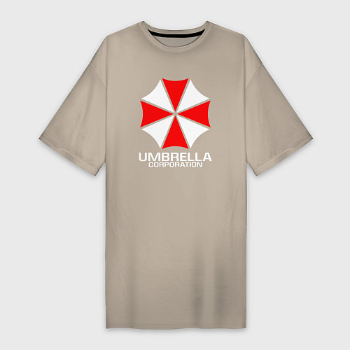 Женская футболка-платье UMBRELLA CORP / Миндальный – фото 1