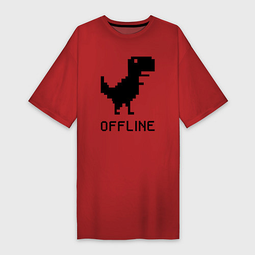 Женская футболка-платье Offline / Красный – фото 1