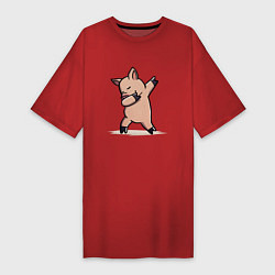 Женская футболка-платье Dabbing Pig