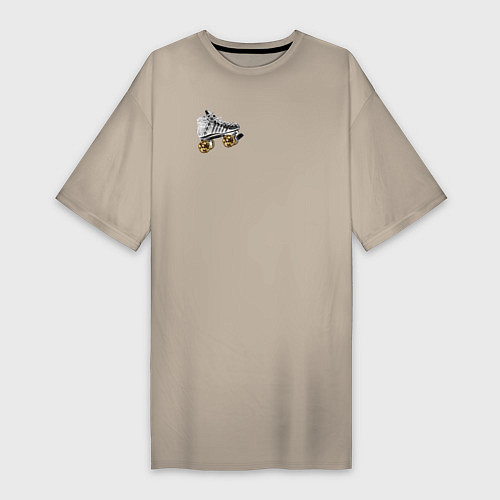 Женская футболка-платье Birds of Prey / Миндальный – фото 1