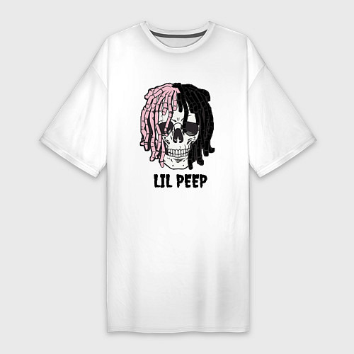 Женская футболка-платье Lil Peep / Белый – фото 1