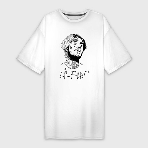 Женская футболка-платье LIL PEEP / Белый – фото 1