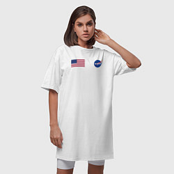 Футболка женская-платье NASA, цвет: белый — фото 2
