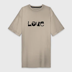 Женская футболка-платье Love Cats