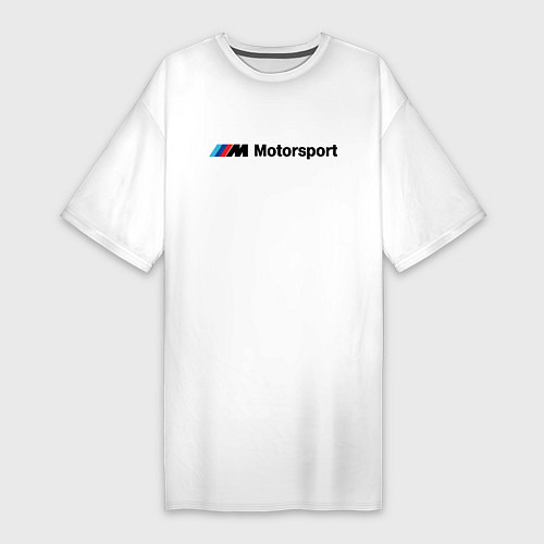 Женская футболка-платье БМВ мотоспорт / Белый – фото 1