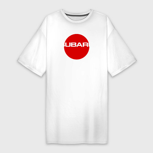 Женская футболка-платье SUBARU / Белый – фото 1