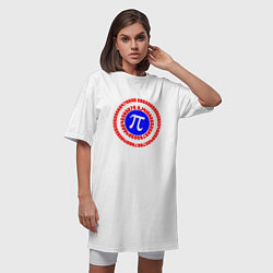 Футболка женская-платье Математический щит, цвет: белый — фото 2