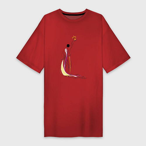 Женская футболка-платье Queen / Красный – фото 1