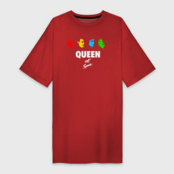 Футболка женская-платье Queen, цвет: красный
