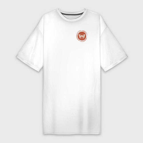 Женская футболка-платье Westworld Logo / Белый – фото 1