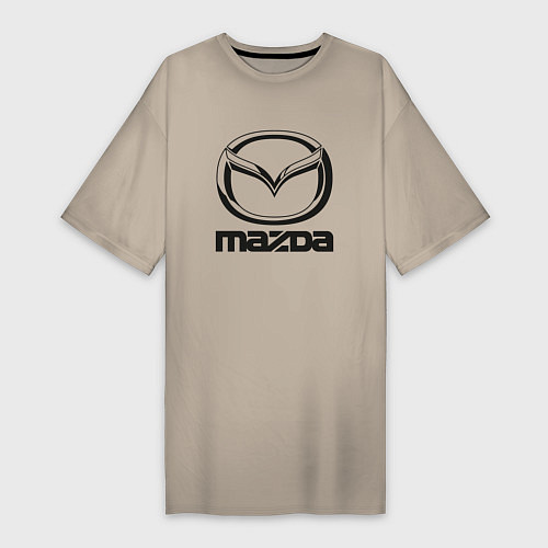 Женская футболка-платье MAZDA LOGO / Миндальный – фото 1