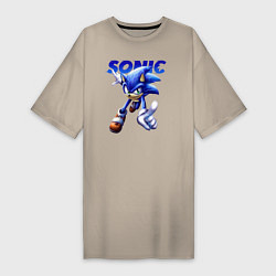 Футболка женская-платье SONIC, цвет: миндальный