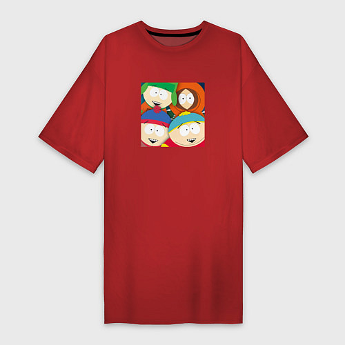 Женская футболка-платье South Park / Красный – фото 1