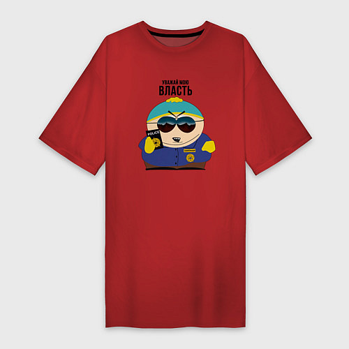 Женская футболка-платье South Park Картман / Красный – фото 1