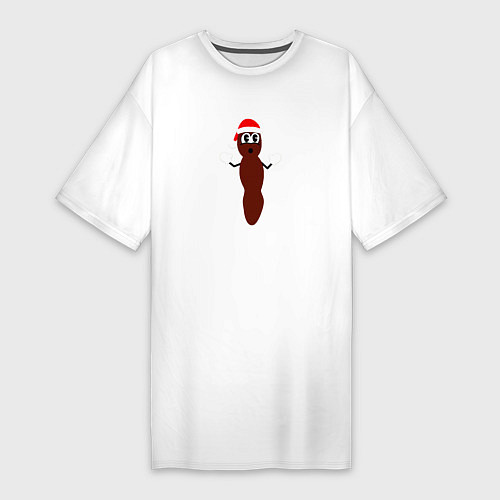 Женская футболка-платье South Park Мистер Хэнки / Белый – фото 1