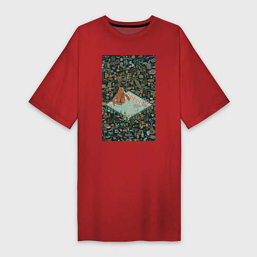 Женская футболка-платье BoJack Horseman / Красный – фото 1