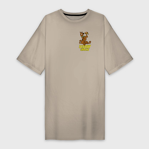 Женская футболка-платье Scooby Snacks / Миндальный – фото 1