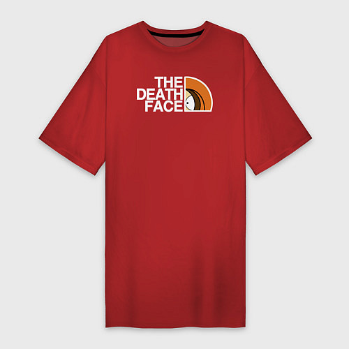Женская футболка-платье The death face / Красный – фото 1
