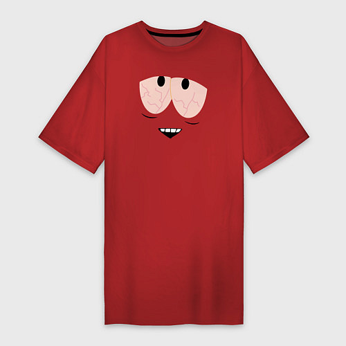 Женская футболка-платье Полотенчик / Красный – фото 1