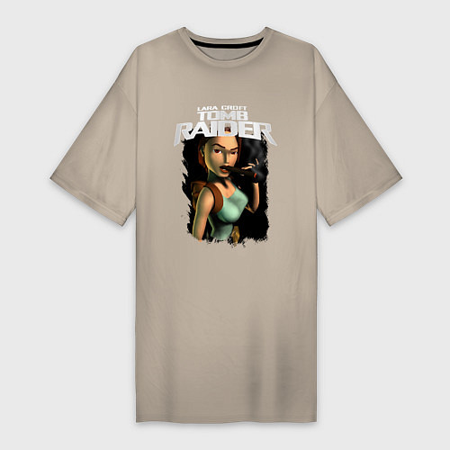 Женская футболка-платье TOMB RAIDER / Миндальный – фото 1