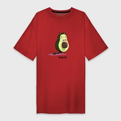 Женская футболка-платье Авокадо кот - авокот