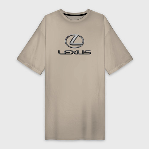 Женская футболка-платье LEXUS / Миндальный – фото 1