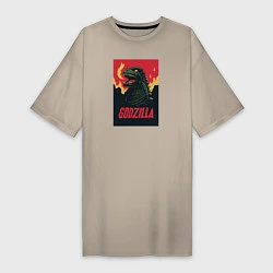 Женская футболка-платье Godzilla