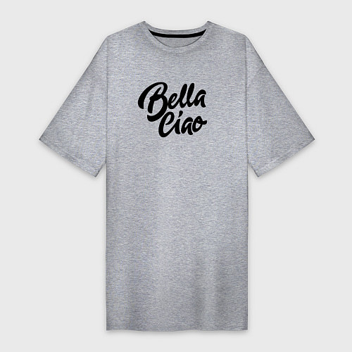 Женская футболка-платье Bella Ciao / Меланж – фото 1