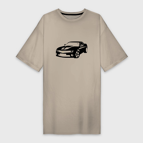 Женская футболка-платье Chevrolet Z / Миндальный – фото 1
