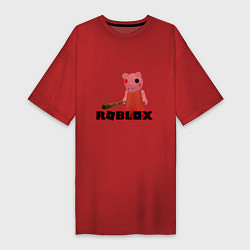 Футболка женская-платье ROBLOX: PIGGI, цвет: красный